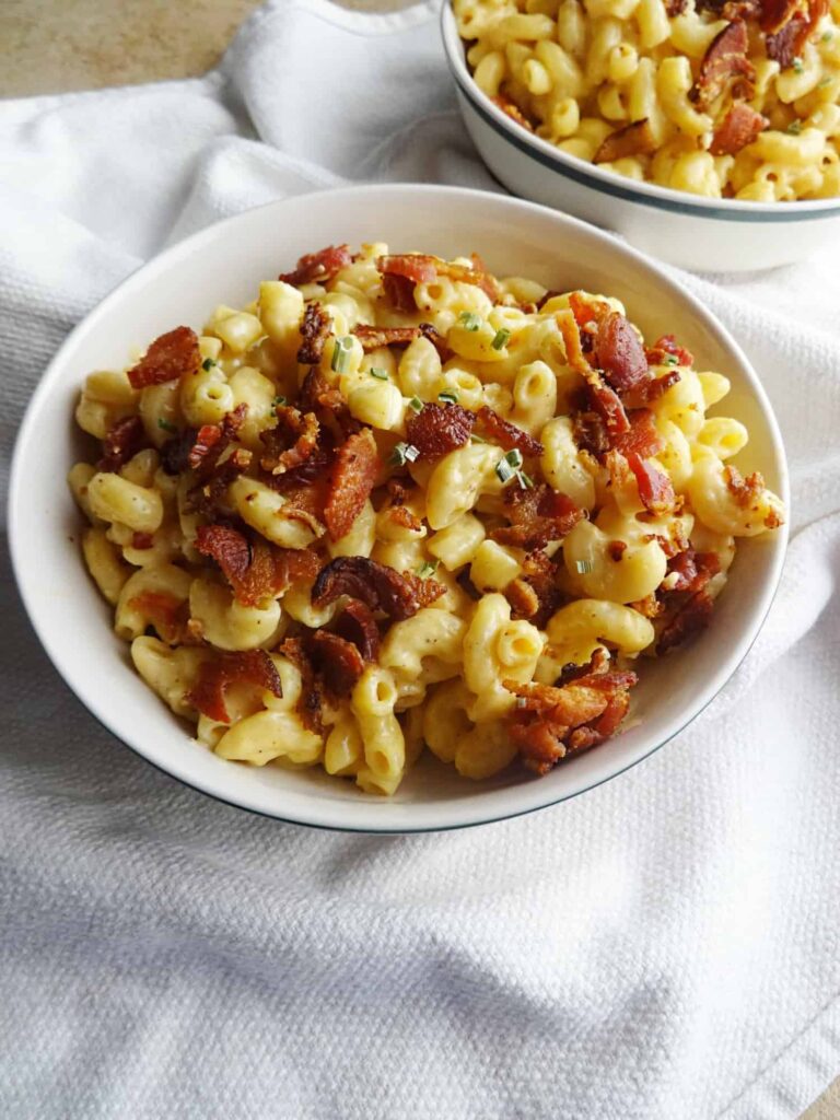 3 Cheese Macaroni with Crispy Bacon
